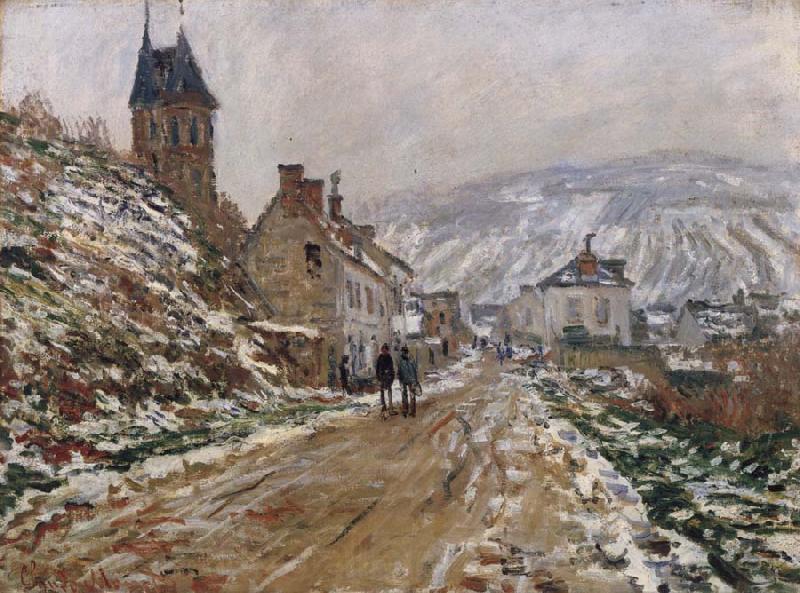 Claude Monet The Road in Vetheuil in Winter Norge oil painting art